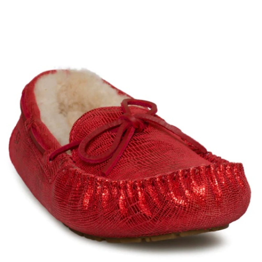 UGG DAKOTA METALLIC JESTER RED SHOES